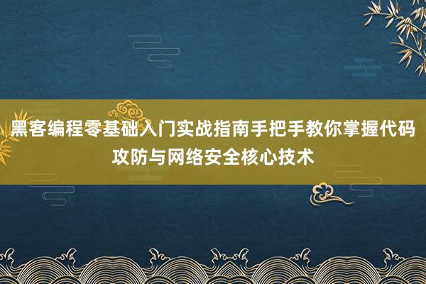黑客编程零基础入门实战指南手把手教你掌握代码攻防与网络安全核心技术